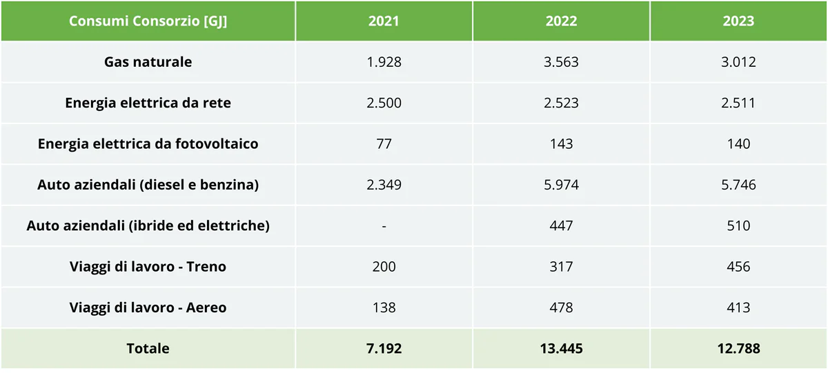 Totale - consumi consorzio
